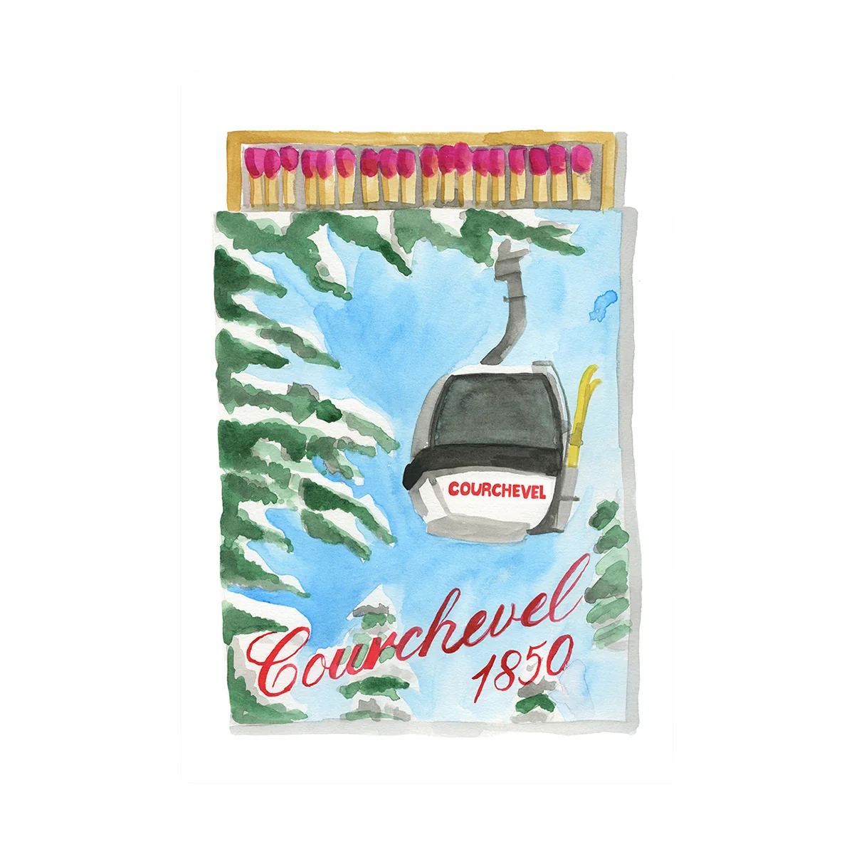 Courchevel Matchbook Art Print
