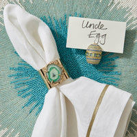 Crystal Quartz Napkin Rings - Seafoam (Set of 2)