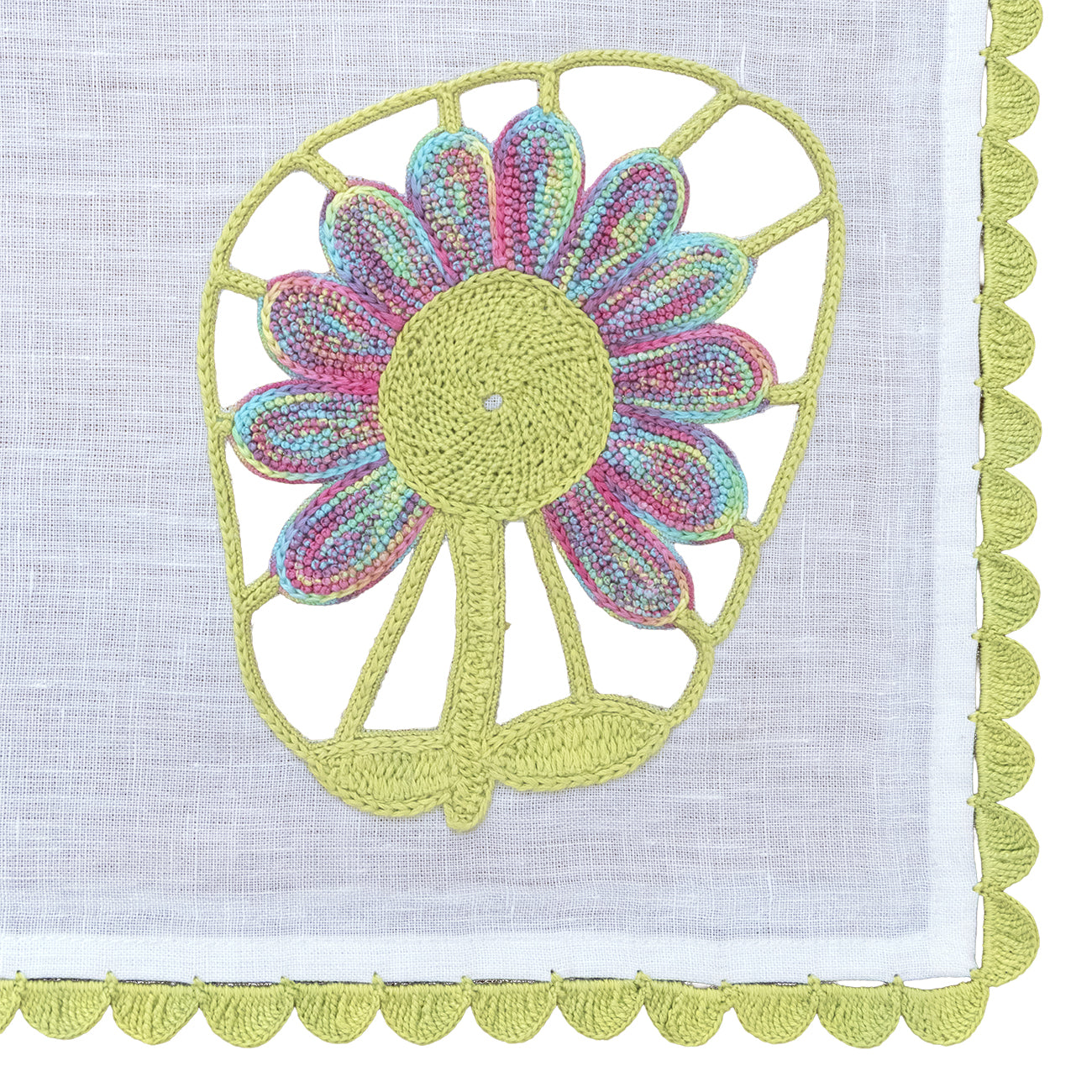 Hand Crochet Garden Placemats 14" x 18" (Set of 4)