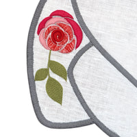 Hand Embroidered Heirloom Petals Placemats 16" round (Set of 4)