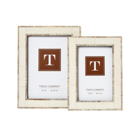 Chiseled Horn Photo Frames (Set of 2)