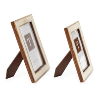 Chiseled Horn Photo Frames (Set of 2)