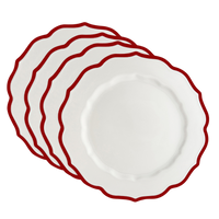 Stella Scalloped Crimson Dinner Plate