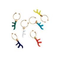 Coral Wine Charms
