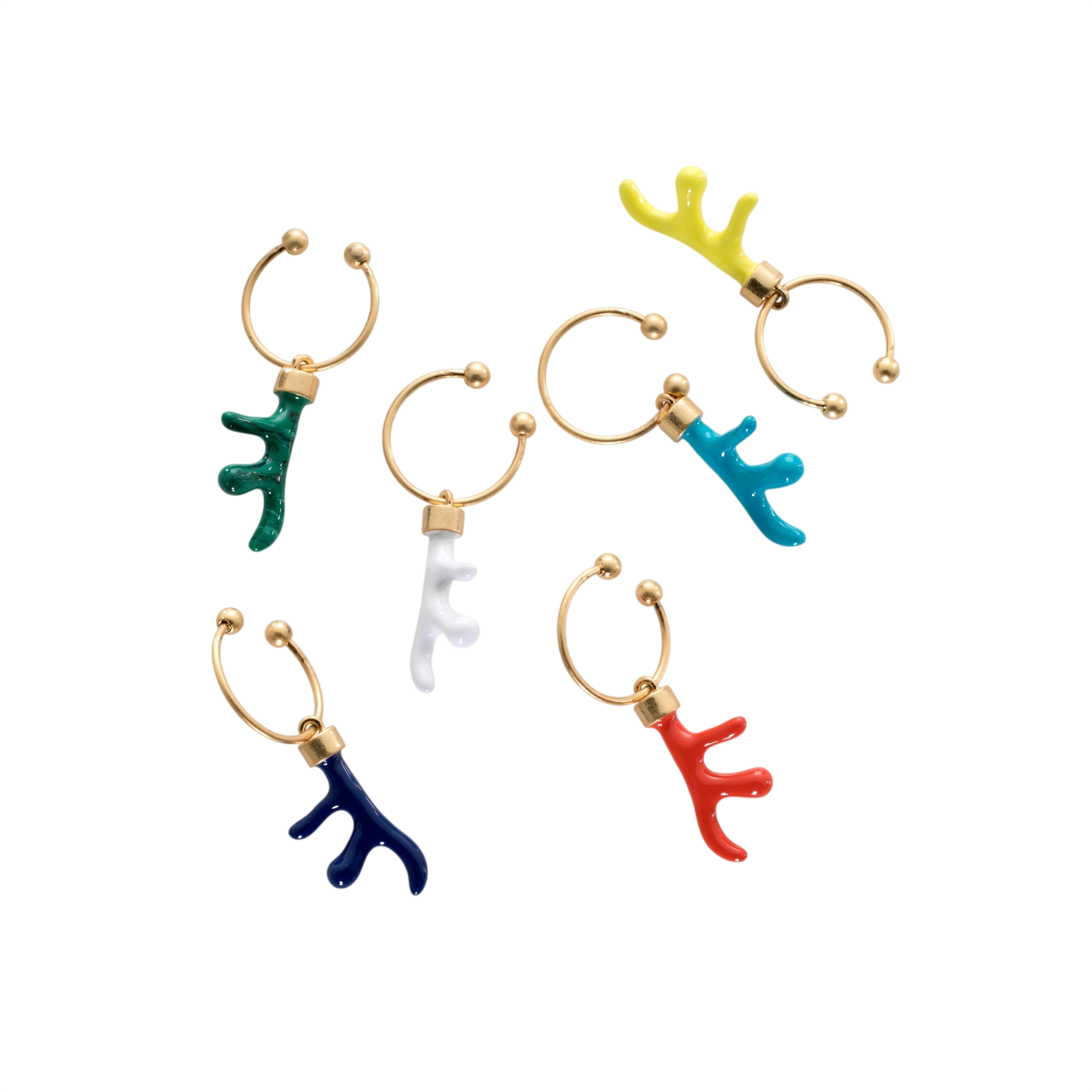 Coral Wine Charms