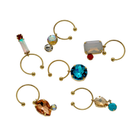 Jeweled Wine Charms - Pastels