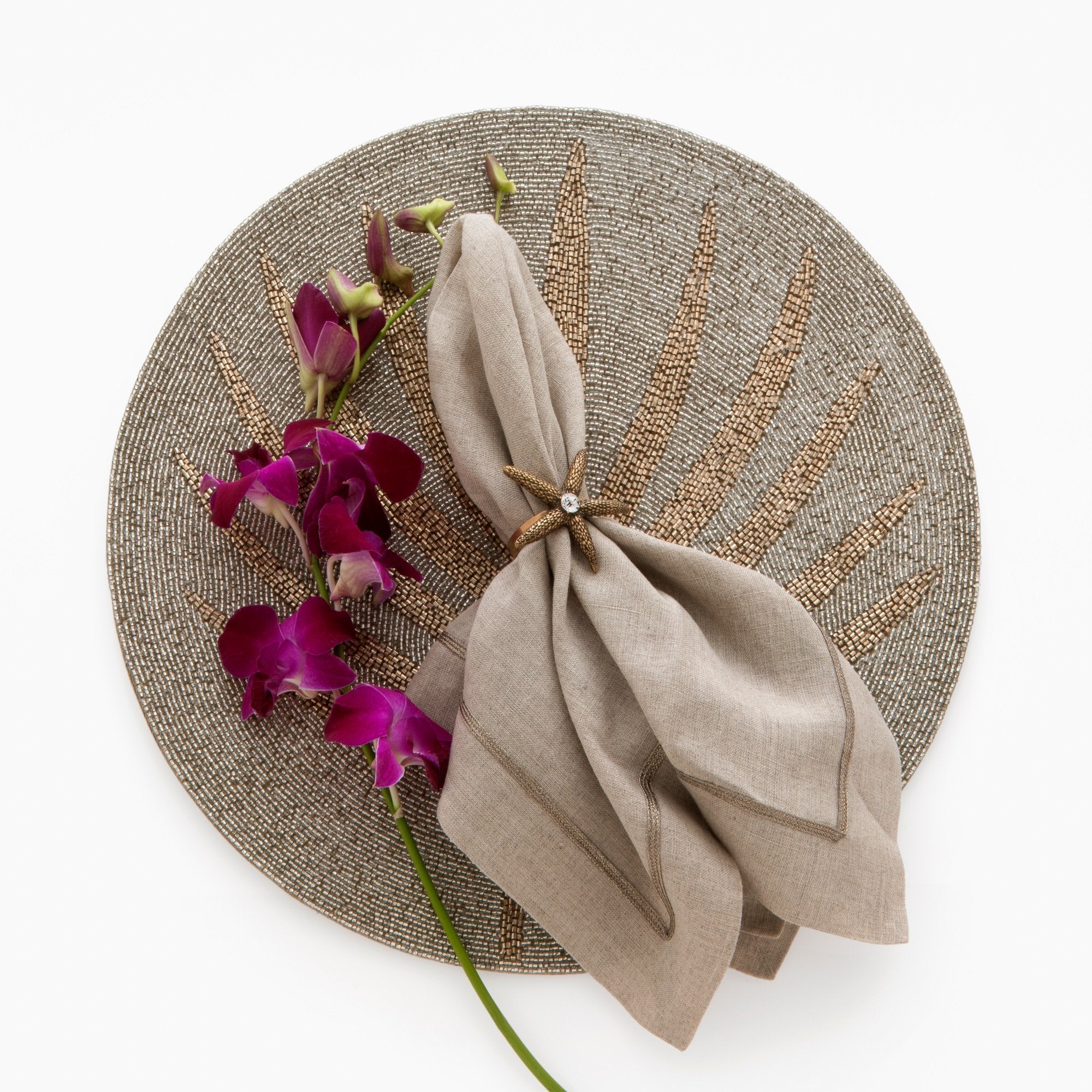 Starfish Skinny Napkin Rings - Bronze (Set of 4)