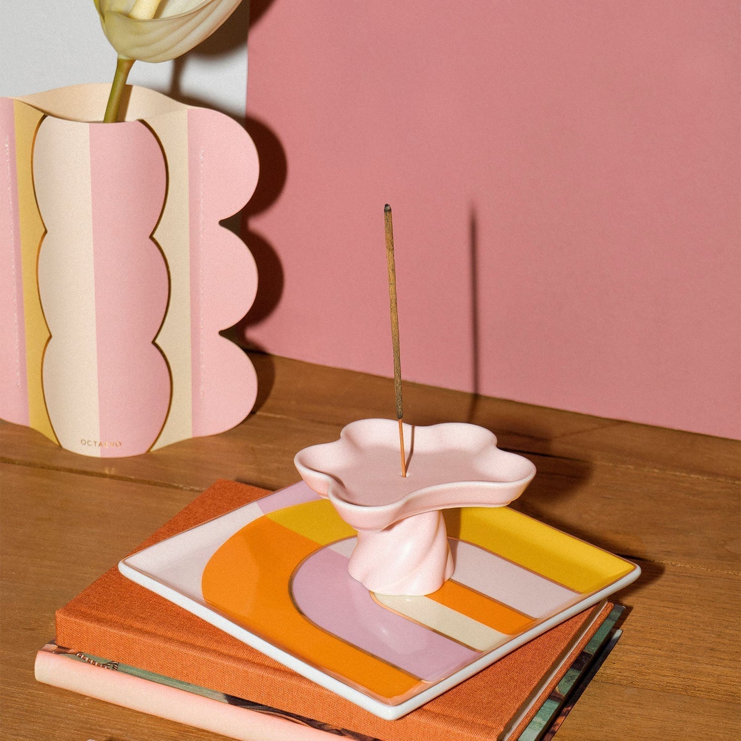 OCTAEVO Templo Incense Holder - Pink