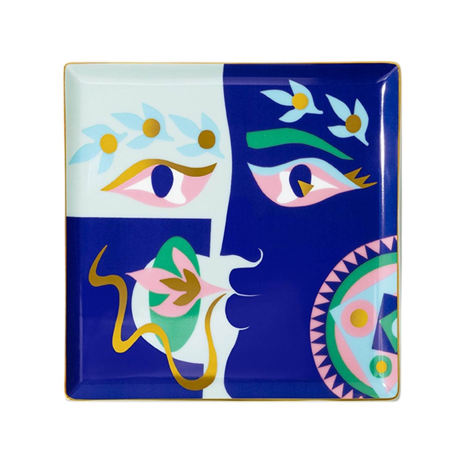 OCTAEVO Claire Johnson Ceramic Tray - Blue