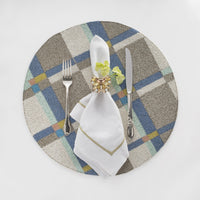 Gold Trim Linen Dinner Napkins - White (Set of 2)