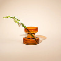 Slate Brown Vase | Handcrafted Glass | 5.90 x 5.90 x 5.51 in (Set of 2)