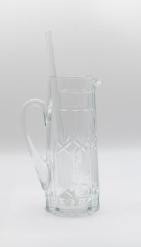 Vintage Crystal Pitcher with Stirrer