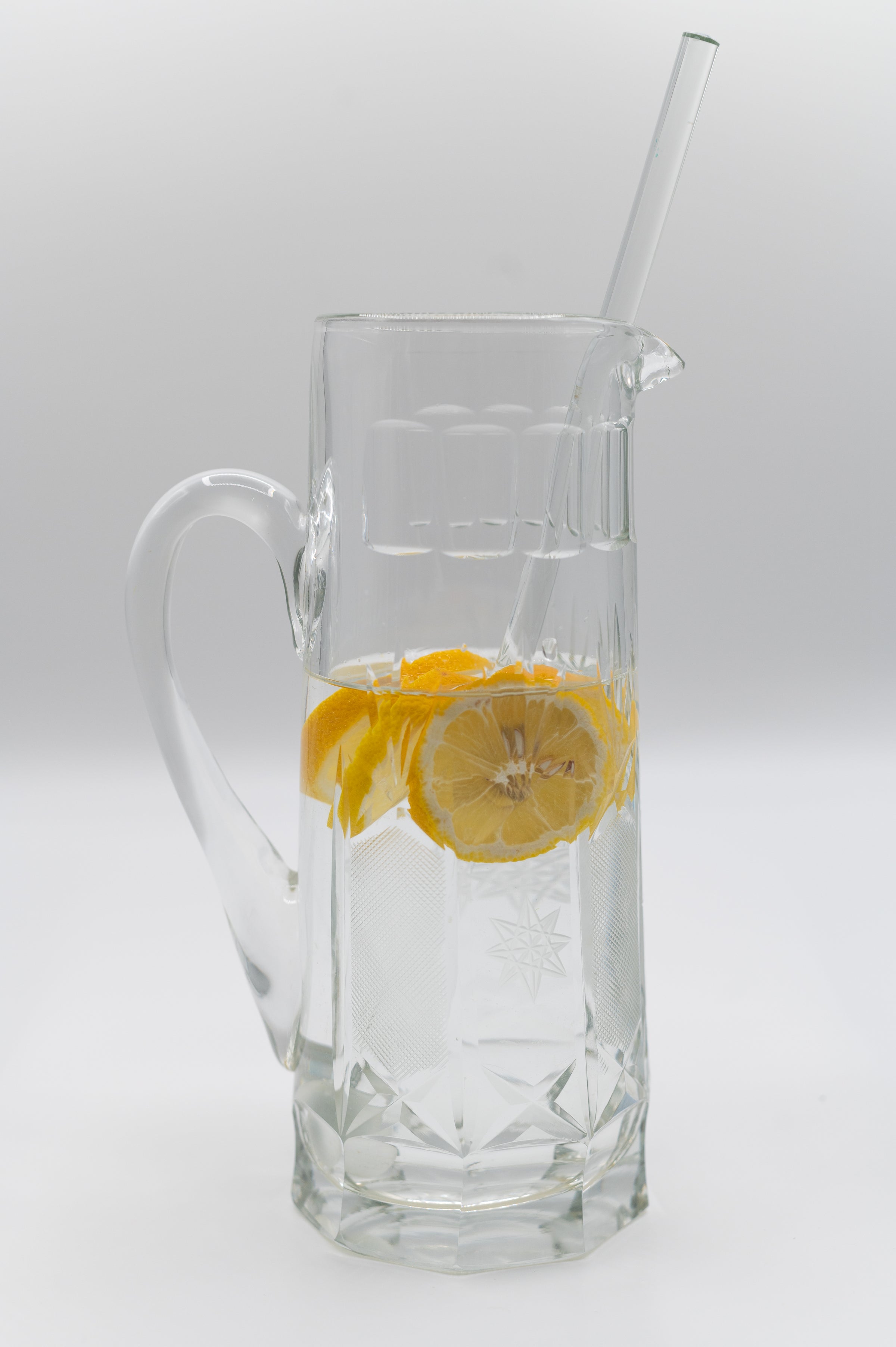 Vintage Crystal Pitcher with Stirrer
