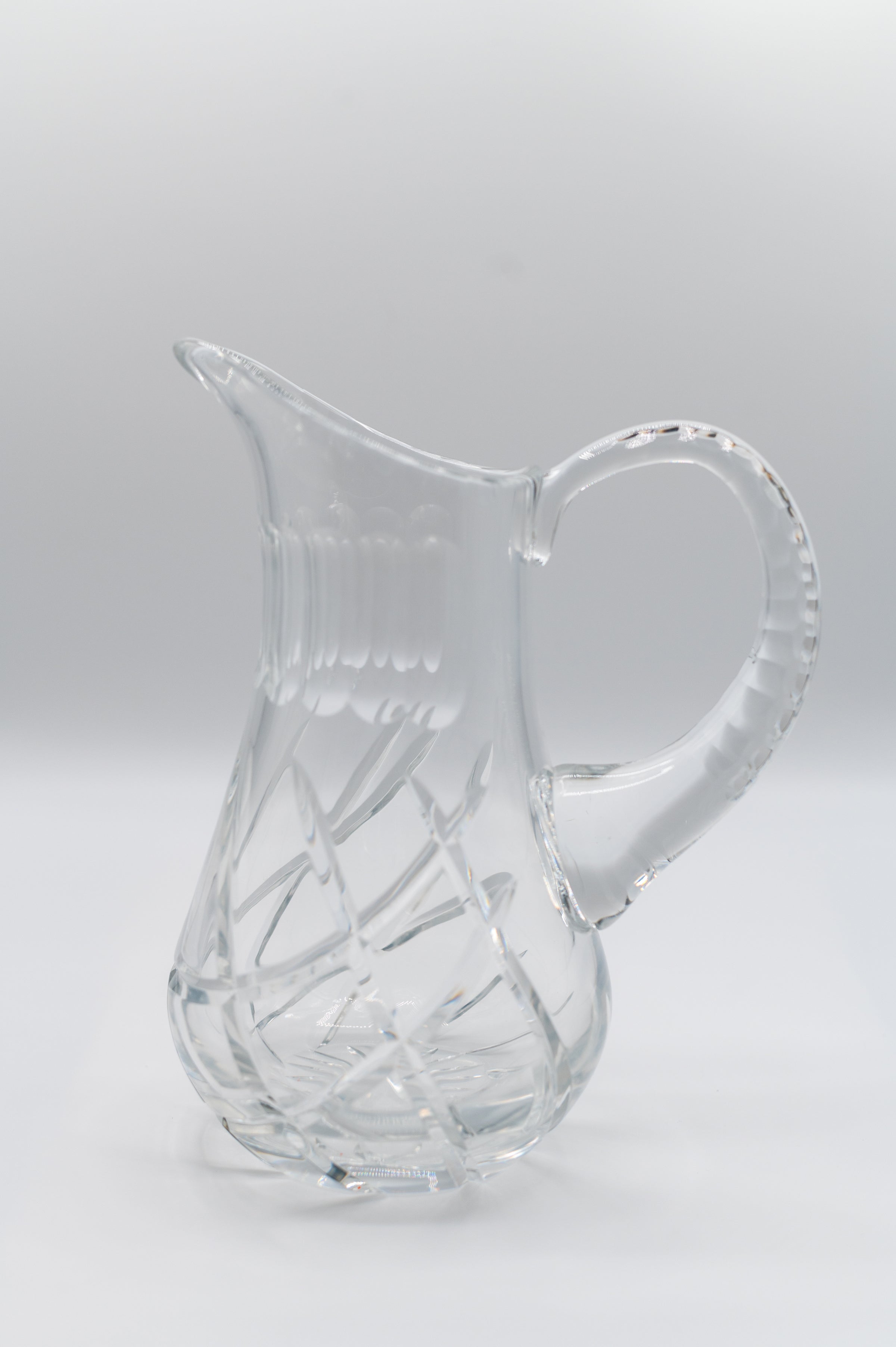 Vintage Crystal Round Pitcher
