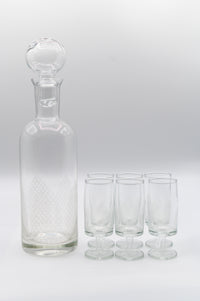 Vintage Decanter Set with Glasses