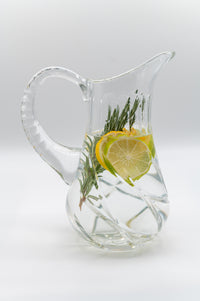 Vintage Crystal Round Pitcher