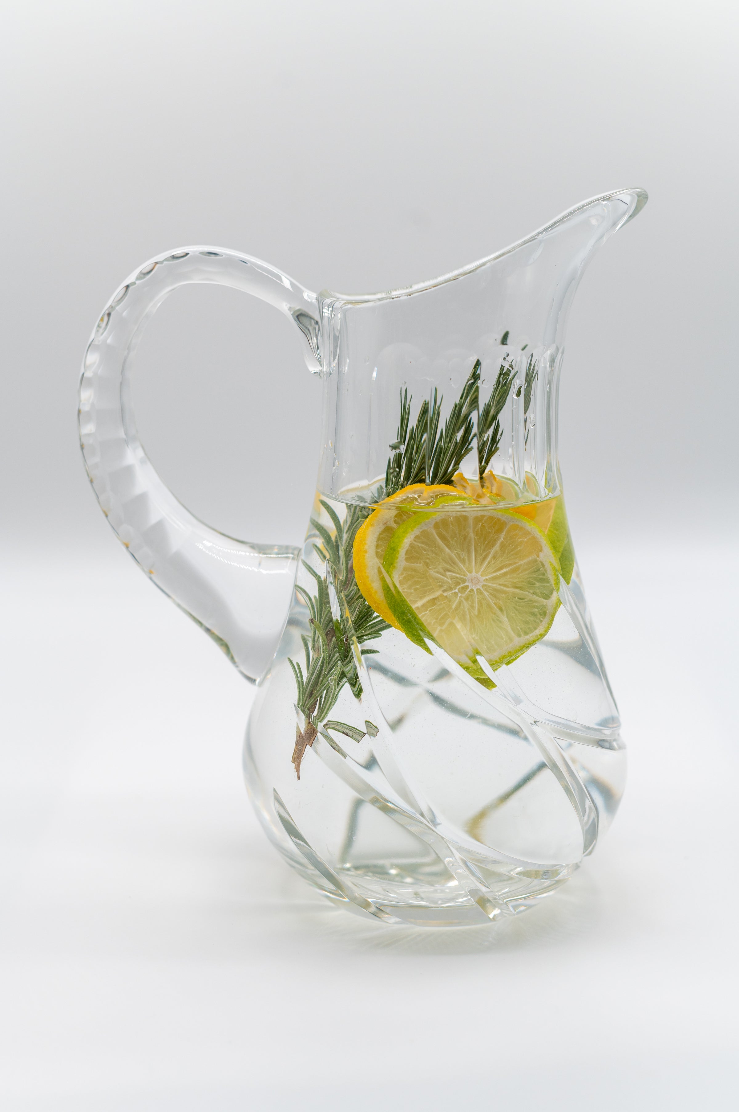 Vintage Crystal Round Pitcher
