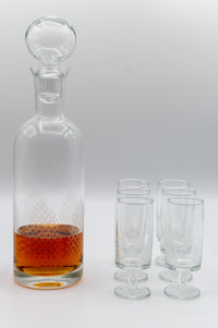 Vintage Decanter Set with Glasses