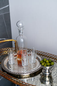Vintage Decanter Set with Glasses