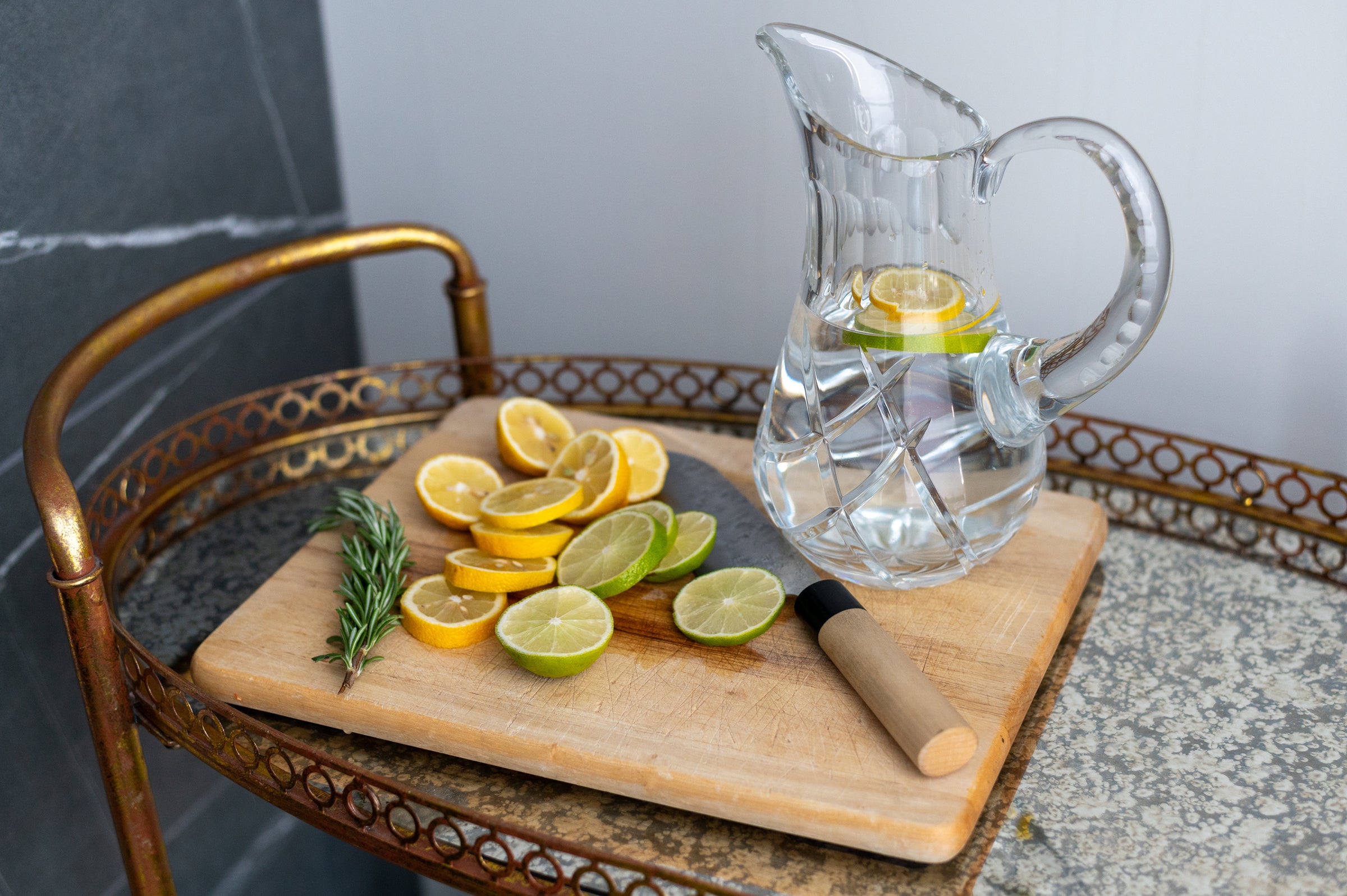 Vintage Crystal Round Pitcher