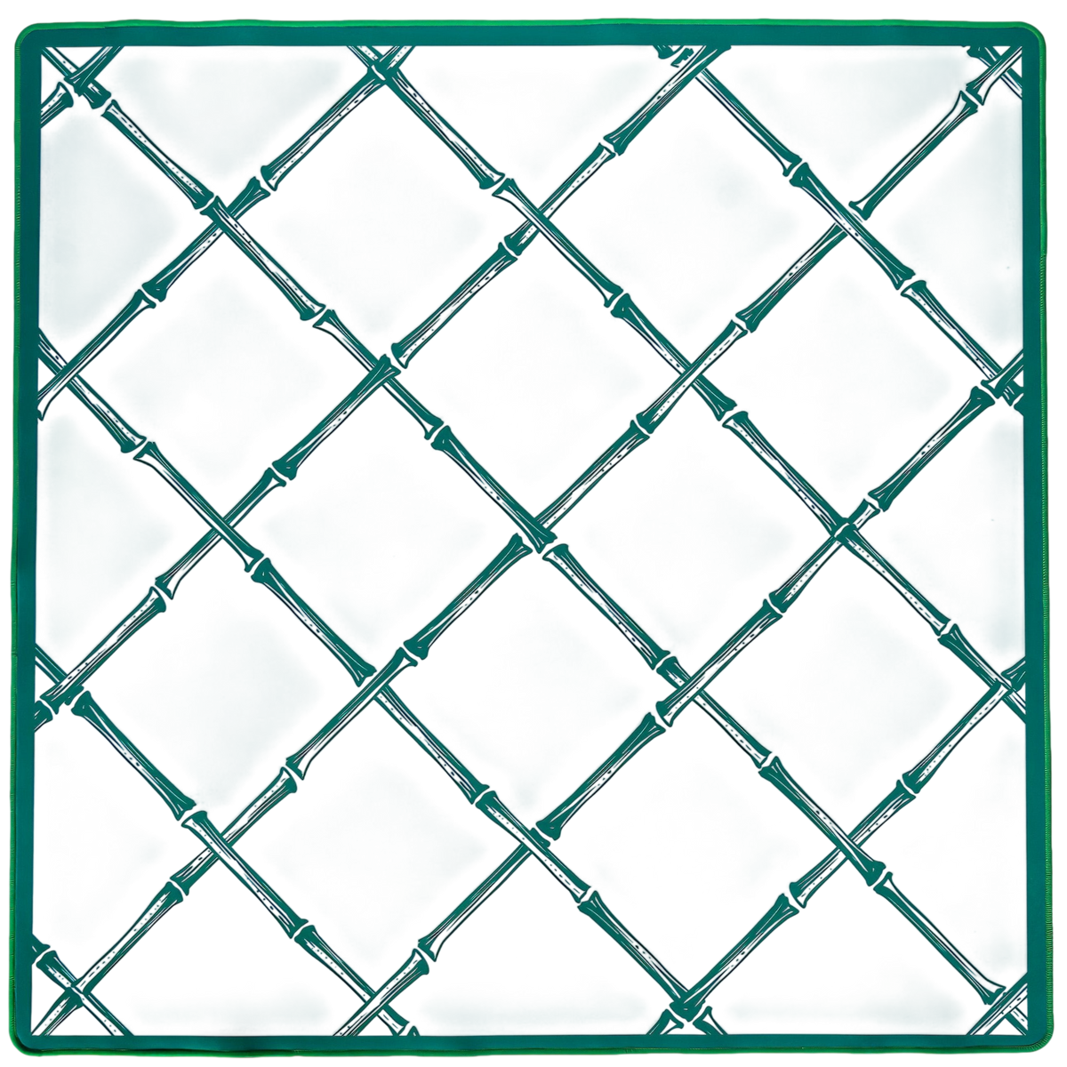 Mahjong Game Mat: Trellis in Tennis White
