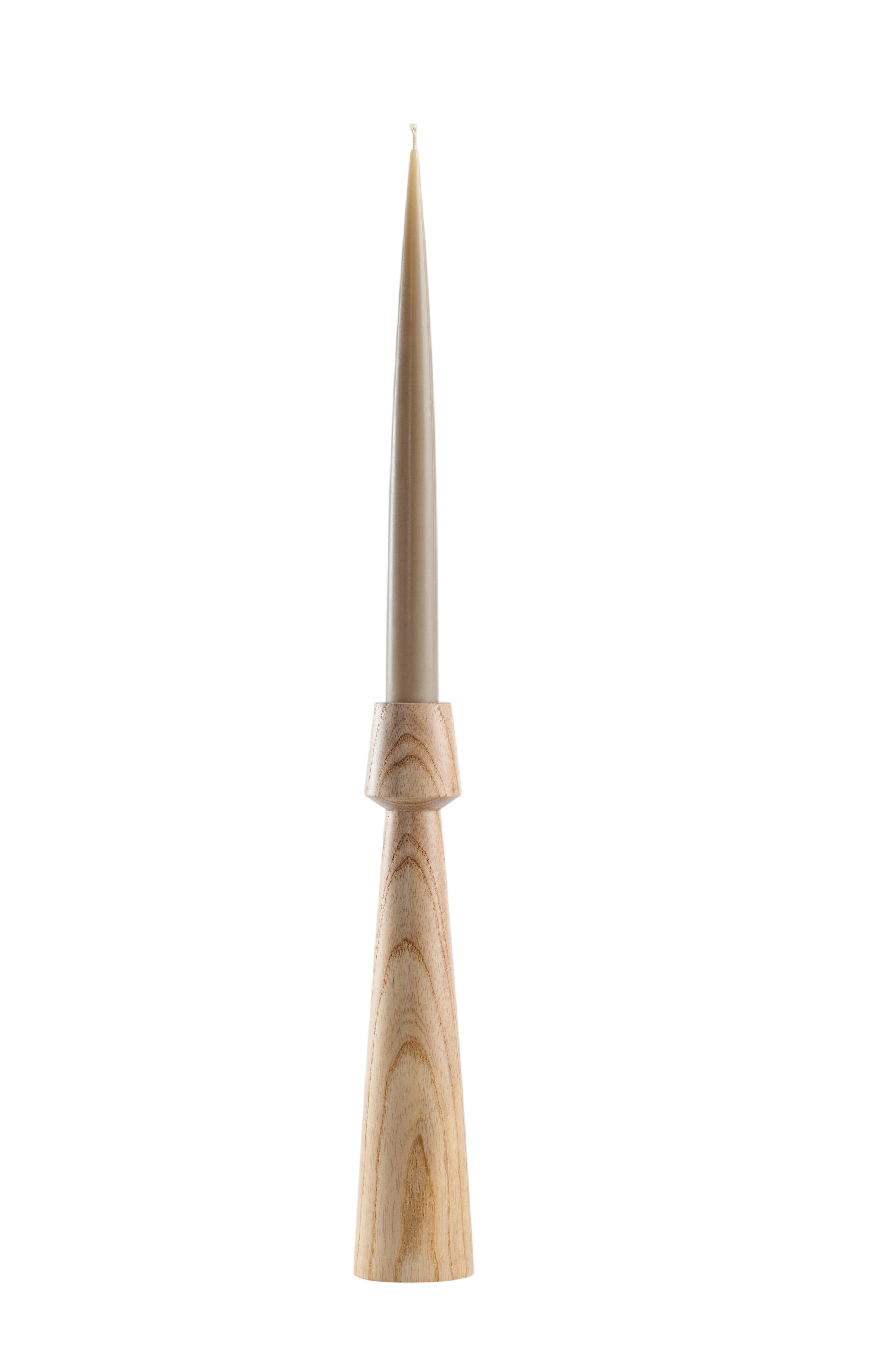 Hand-Carved Wooden Candle Holder
