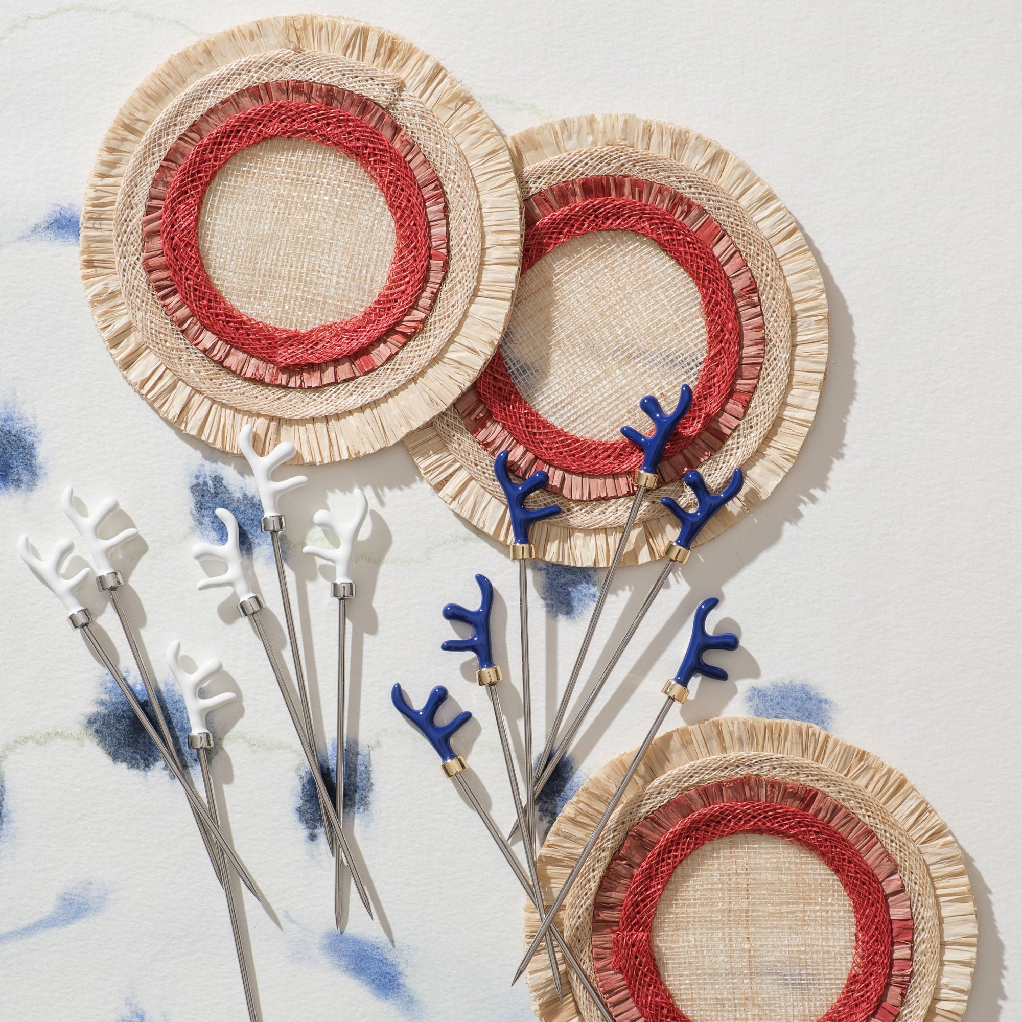 Coral Cocktail Picks - Blue (Set of 6)
