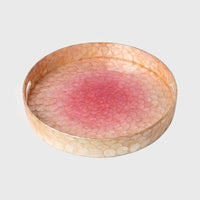 Large Ombre Capiz Tray - Pink