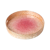 Large Ombre Capiz Tray - Pink