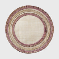 Ruffle Edge Straw Placemats - Lilac (Set of 4)