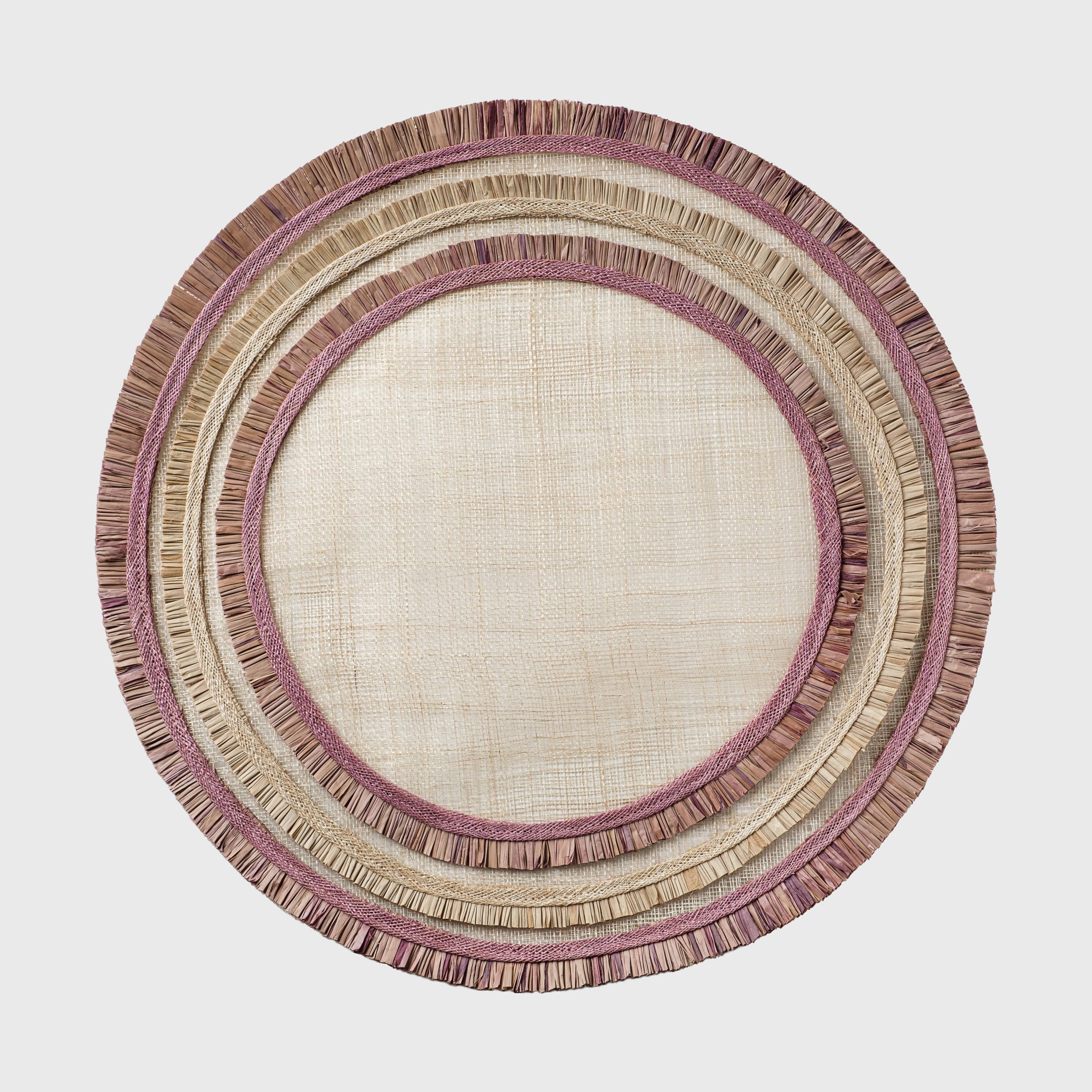Ruffle Edge Straw Placemats - Lilac (Set of 4)