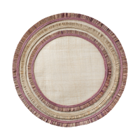Ruffle Edge Straw Placemats - Lilac (Set of 4)