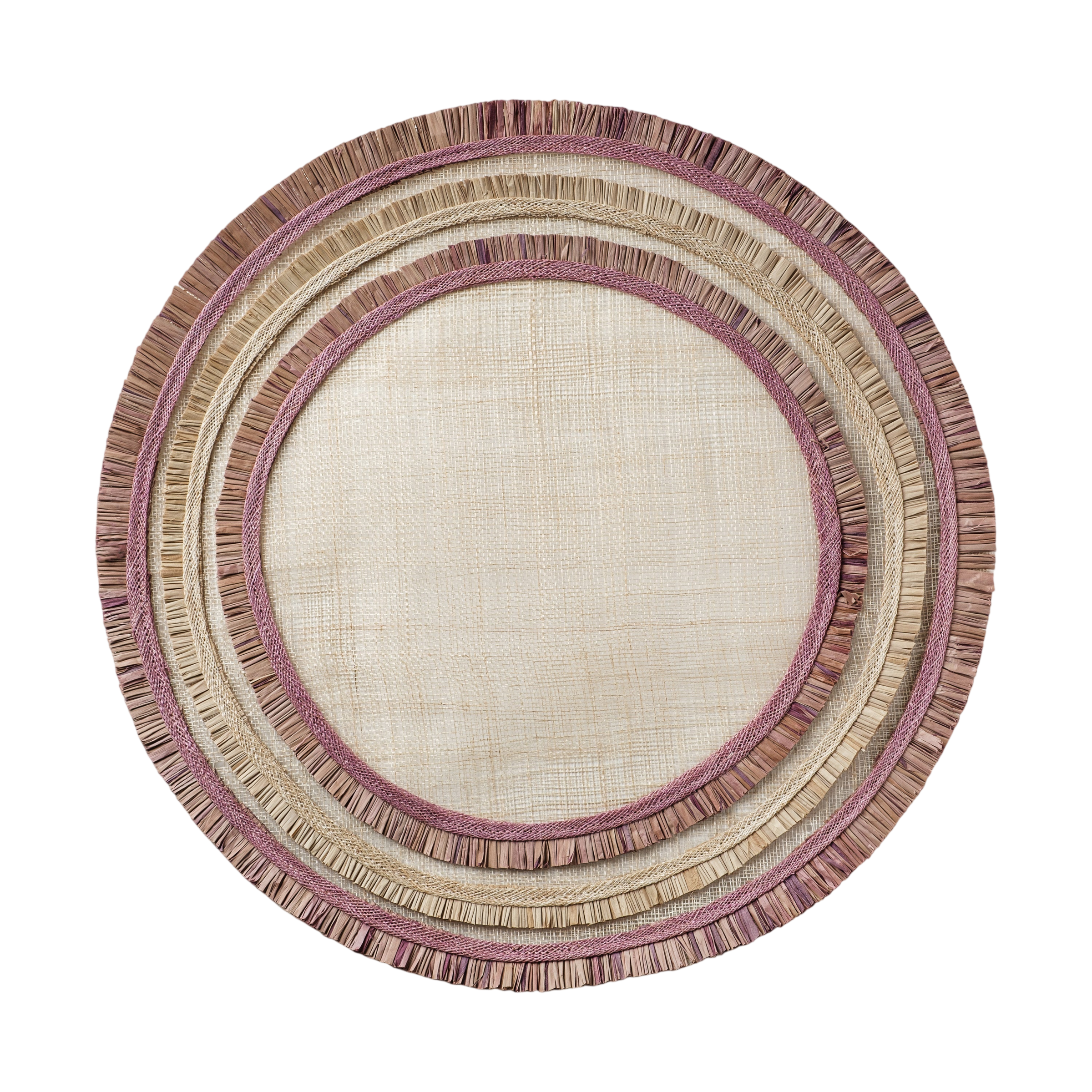 Ruffle Edge Straw Placemats - Lilac (Set of 4)