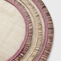 Ruffle Edge Straw Placemats - Lilac (Set of 4)