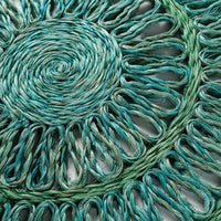 Loopy Straw Placemats - Emerald (Set of 4)