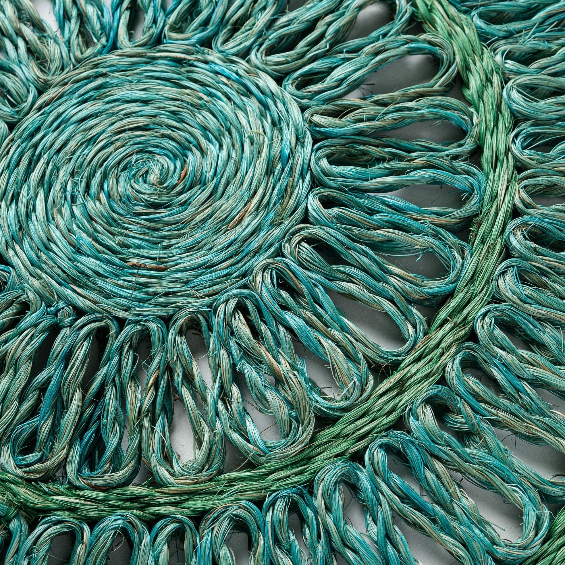 Loopy Straw Placemats - Emerald (Set of 4)