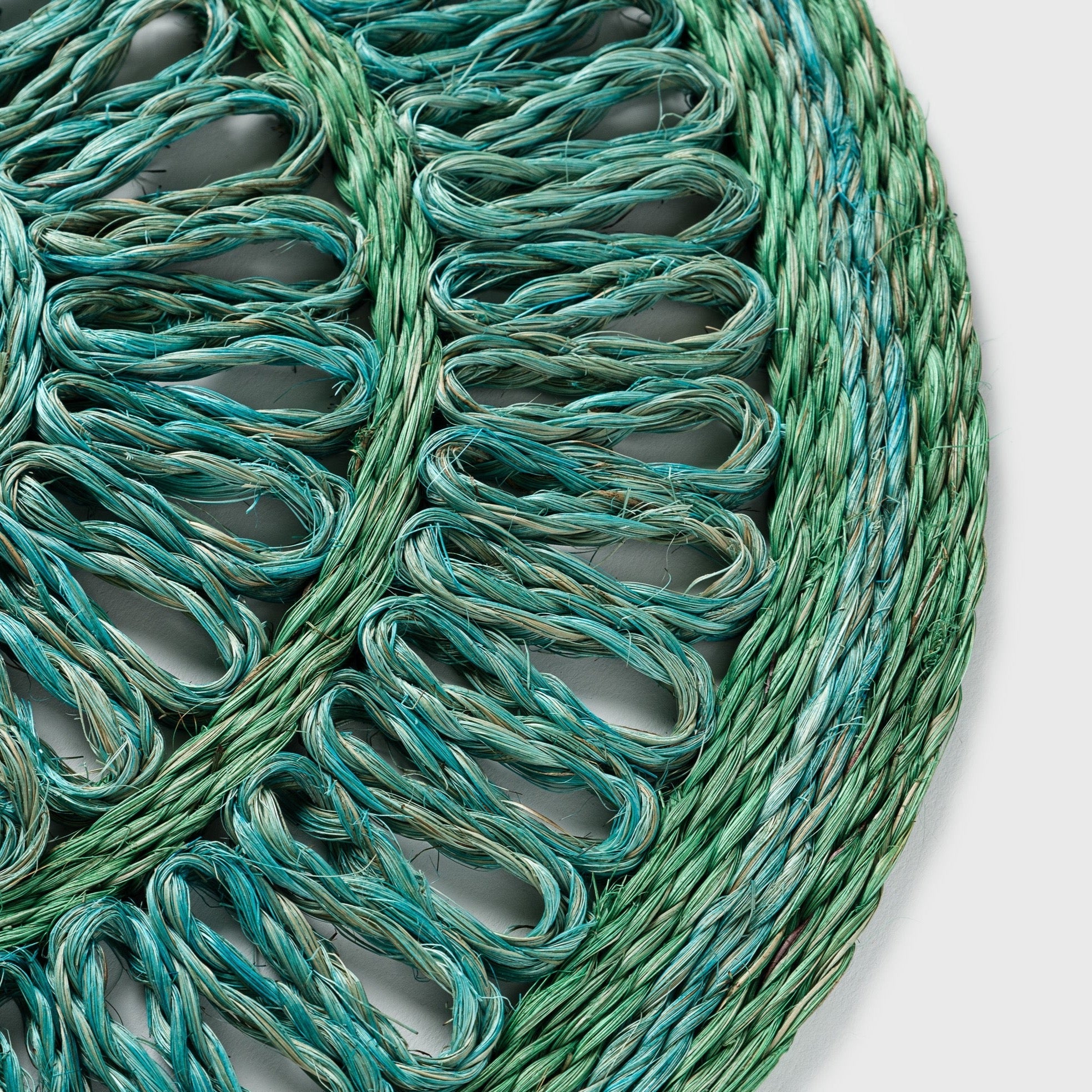 Loopy Straw Placemats - Emerald (Set of 4)