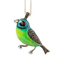 Green Canary Hanging Ornament