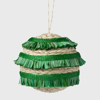 Ruffle Straw Balls - Green (Set of 4)