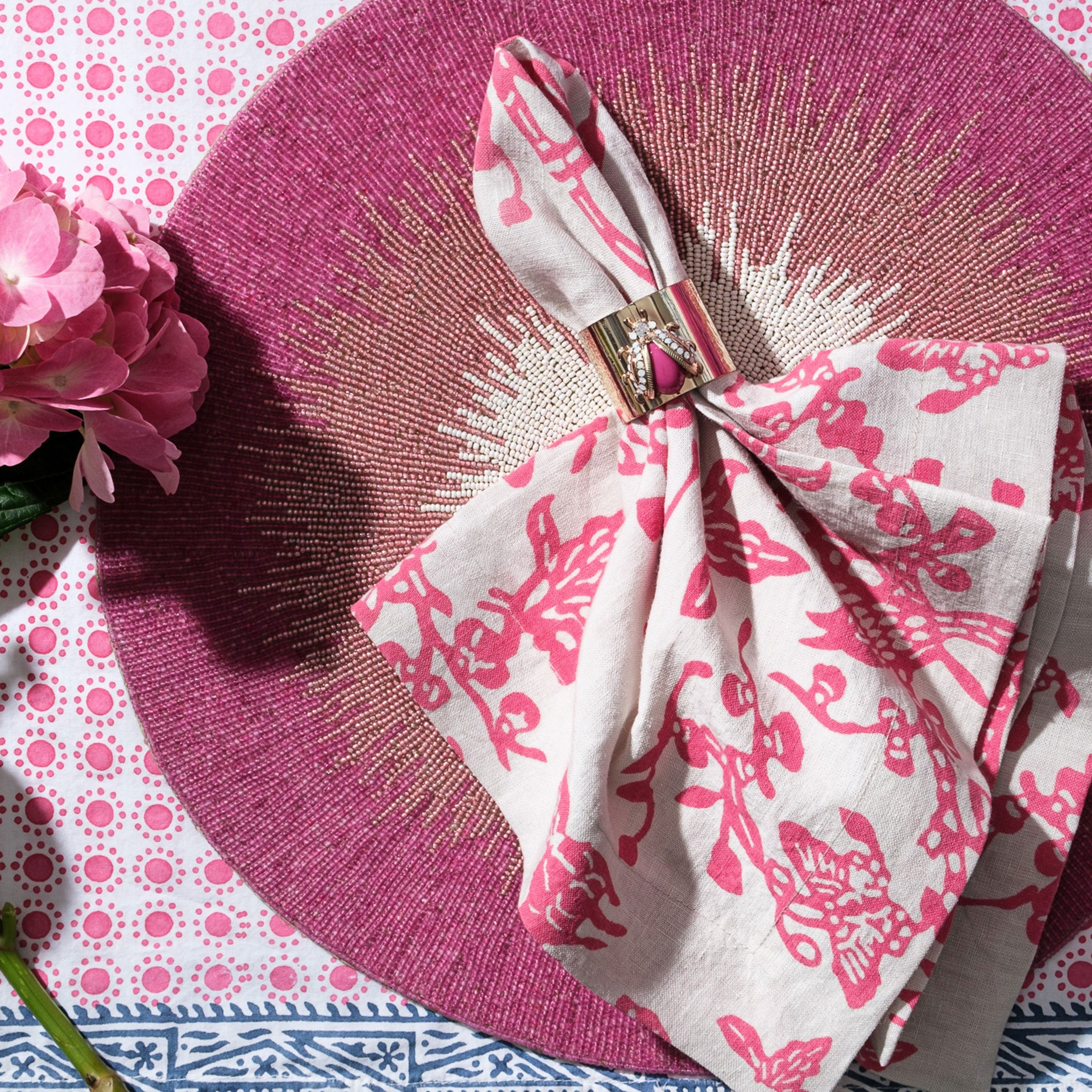 Garden Print Napkin - Pink (Set of 2)