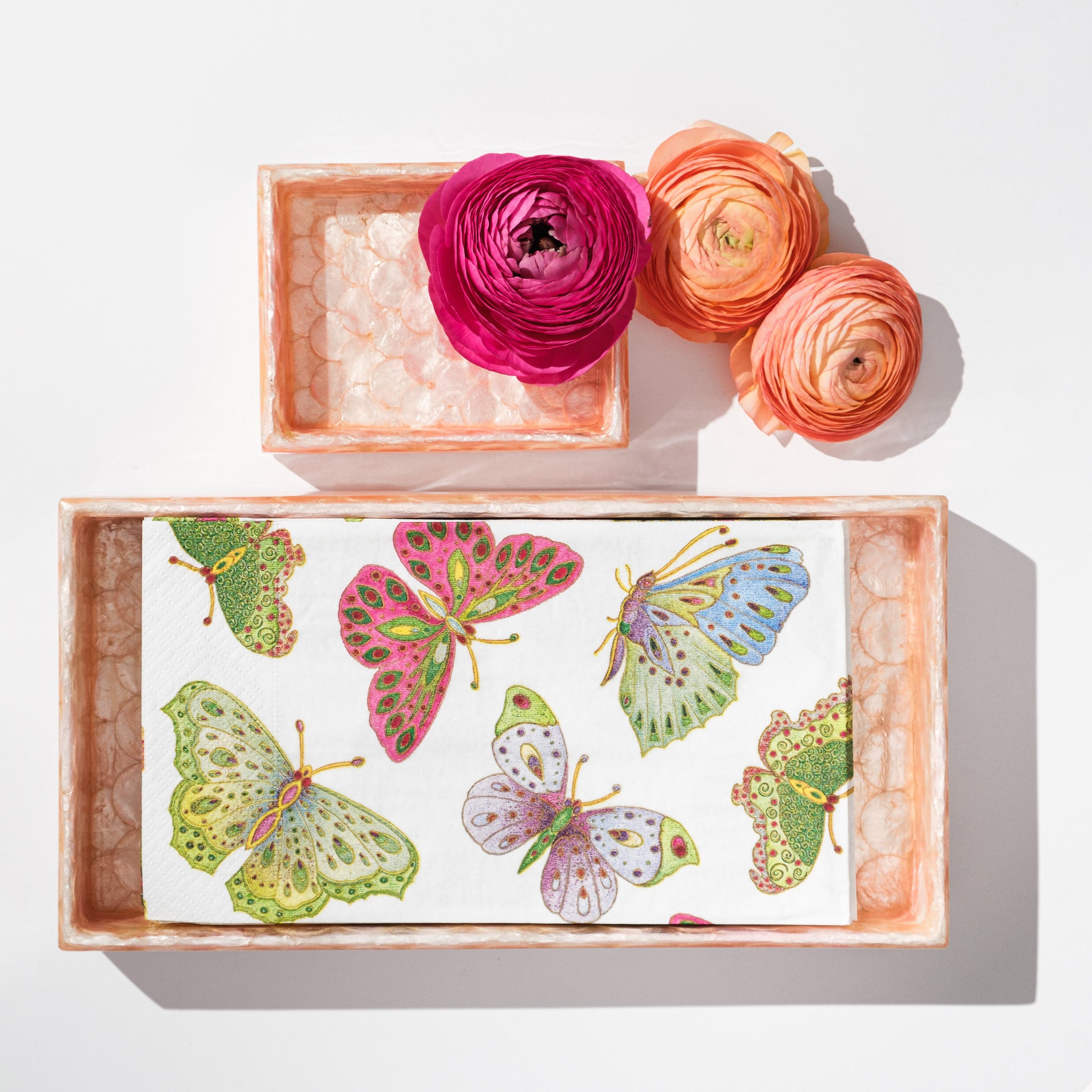 Capiz Trays - Pink (Set of 2)