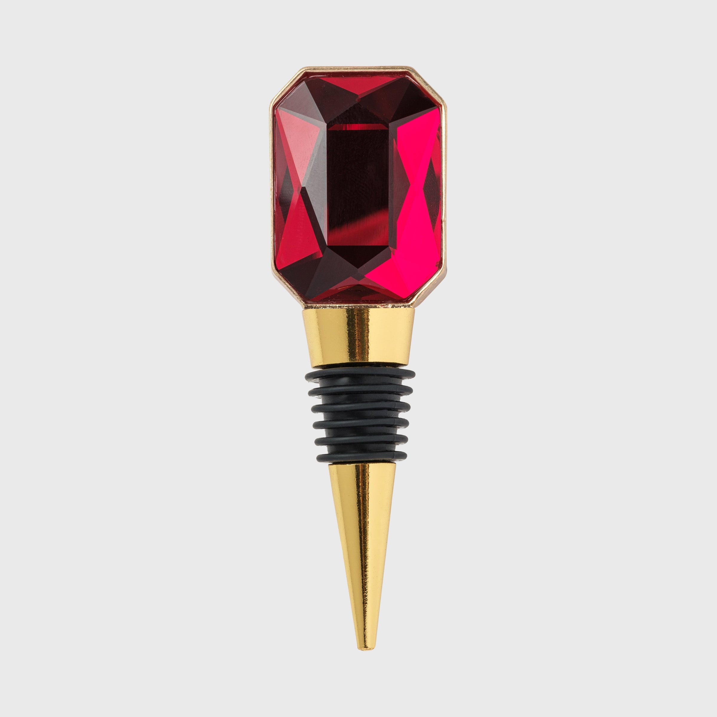 Single Gem Wine Stopper - Red