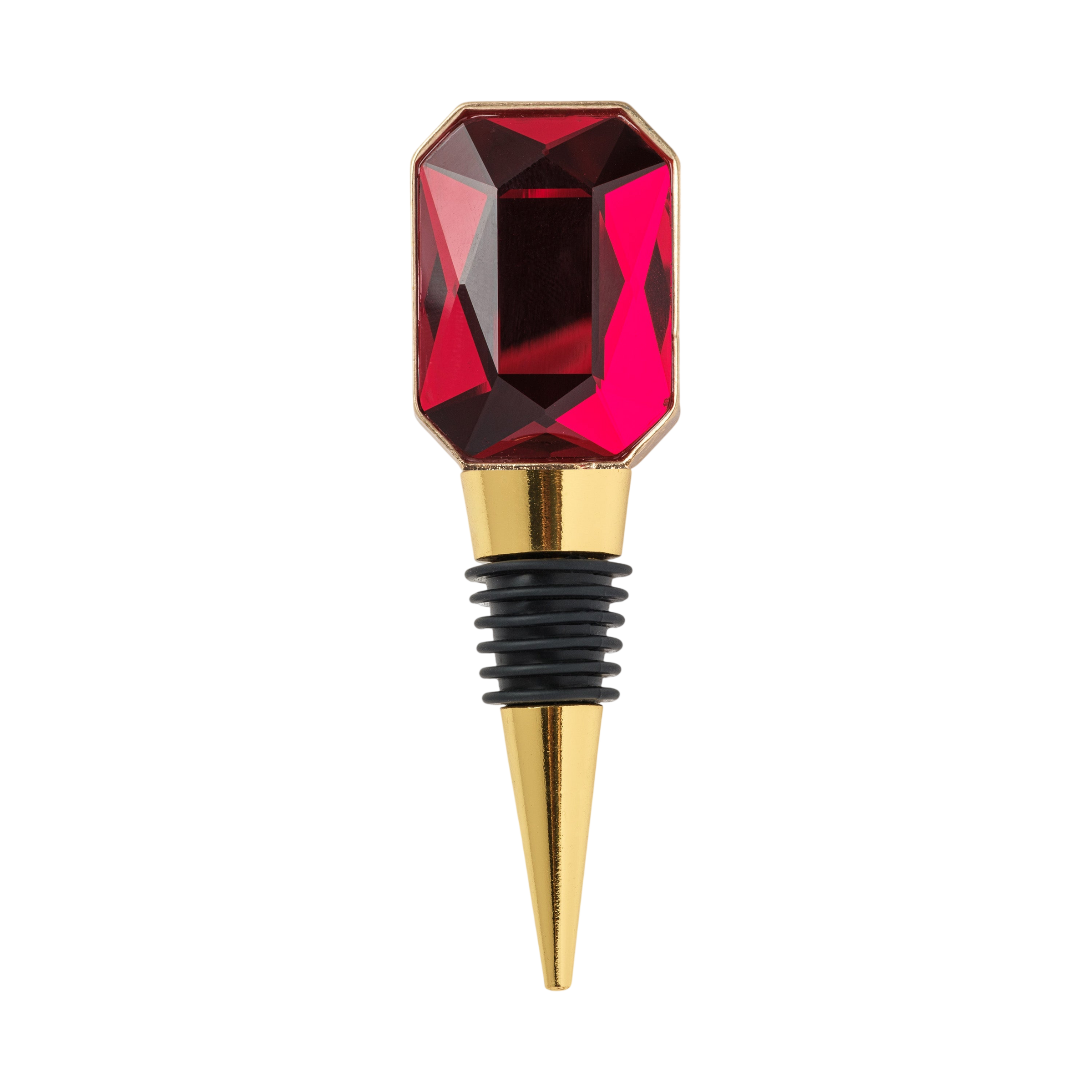 Single Gem Wine Stopper - Red
