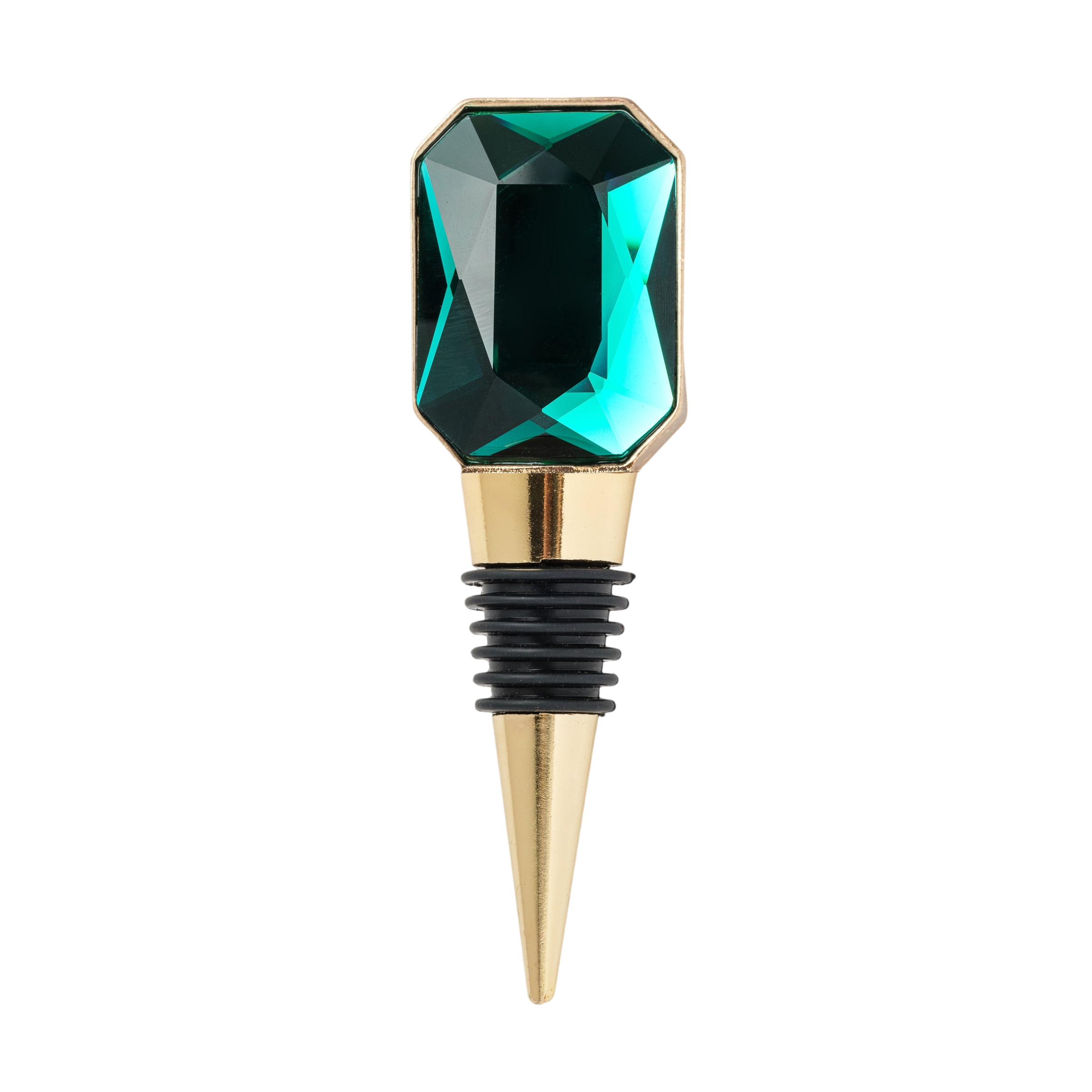 Single Gem Wine Stopper - Emerald