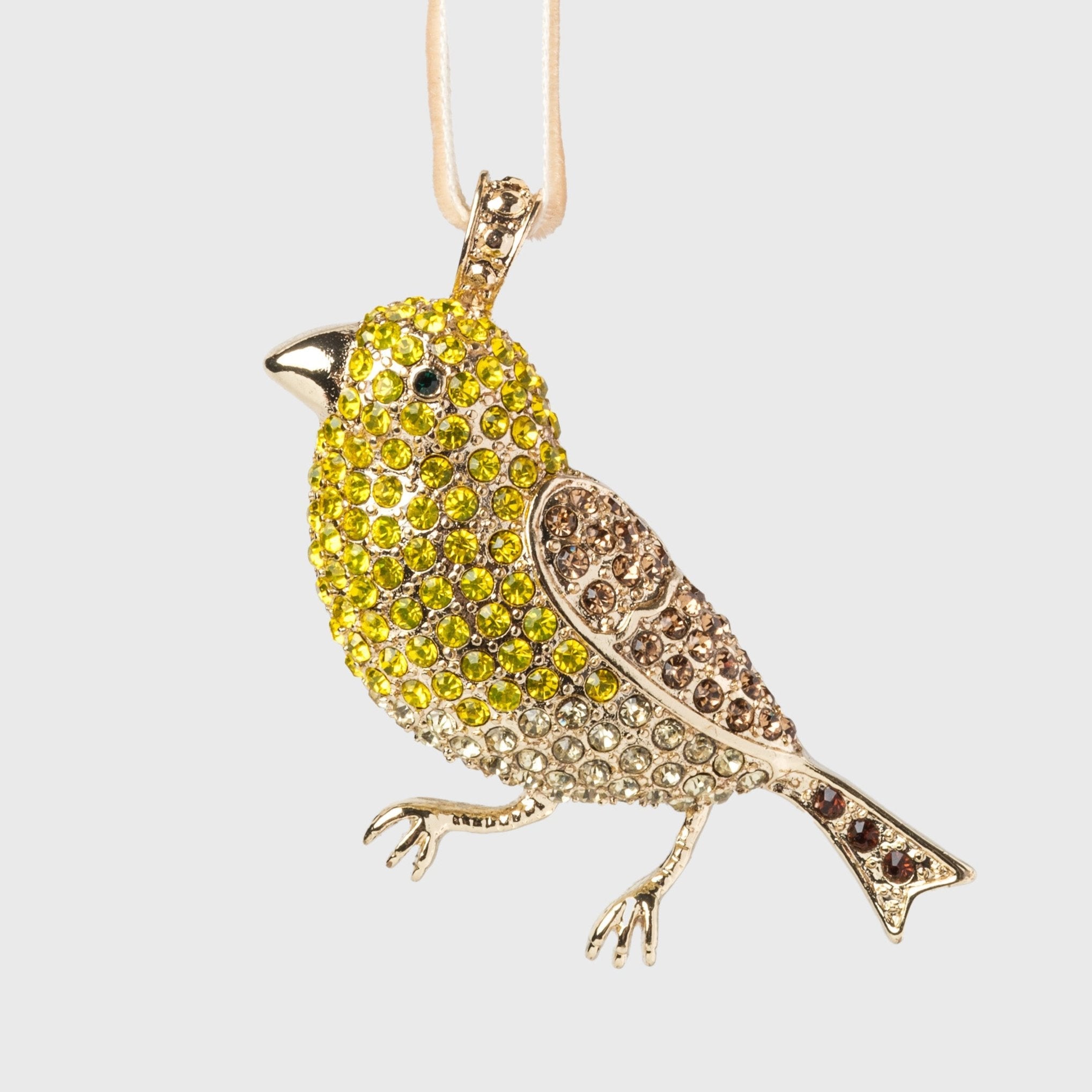 Sparkle Canary Hanging Ornament - Yellow