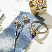 Classic Snowflake Skinny Napkin Rings - Crystal (Set of 4)