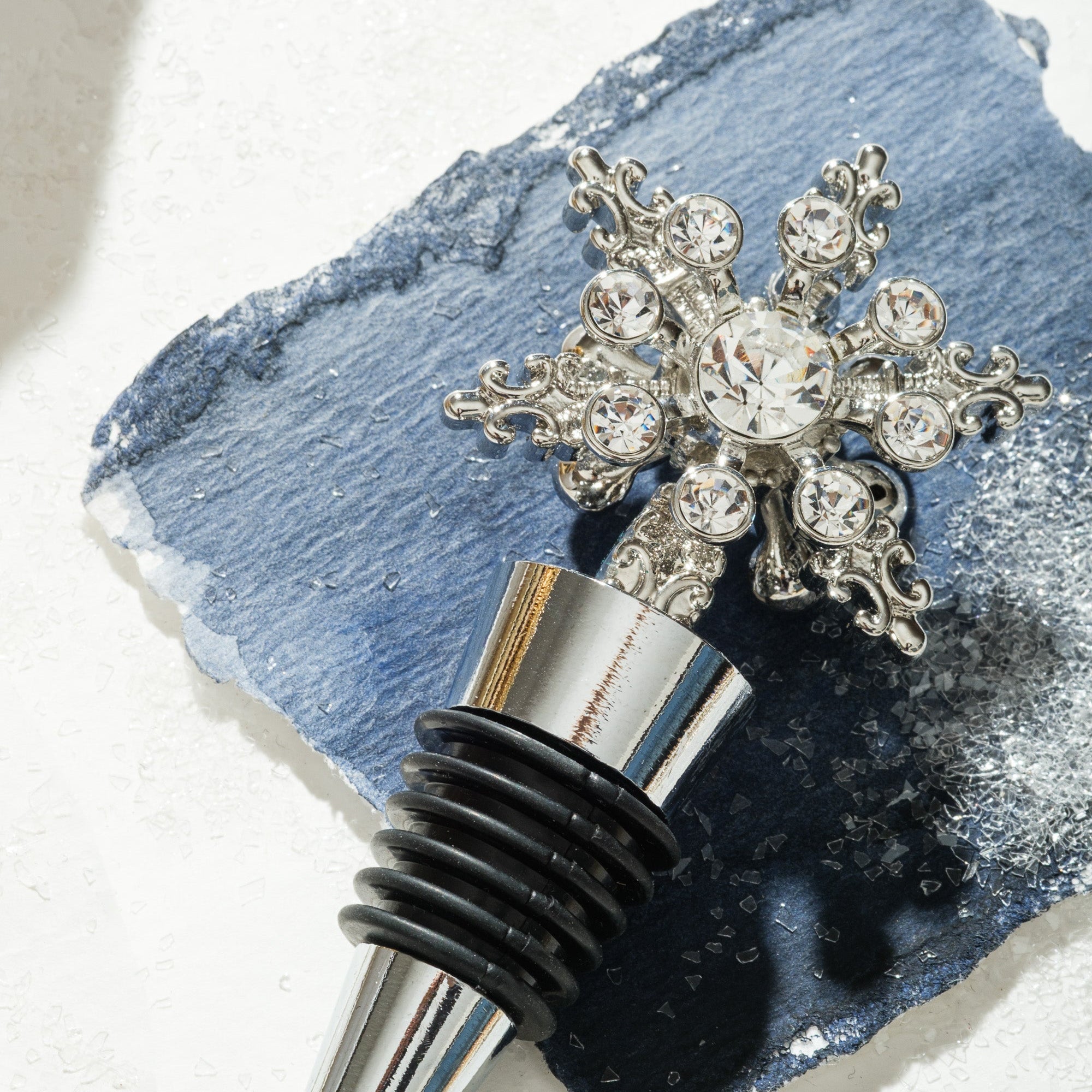 Snowflake Wine Stopper - Silver