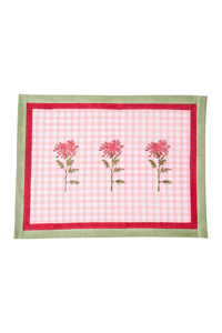 Dahlia Gingham Blockprint Placemat