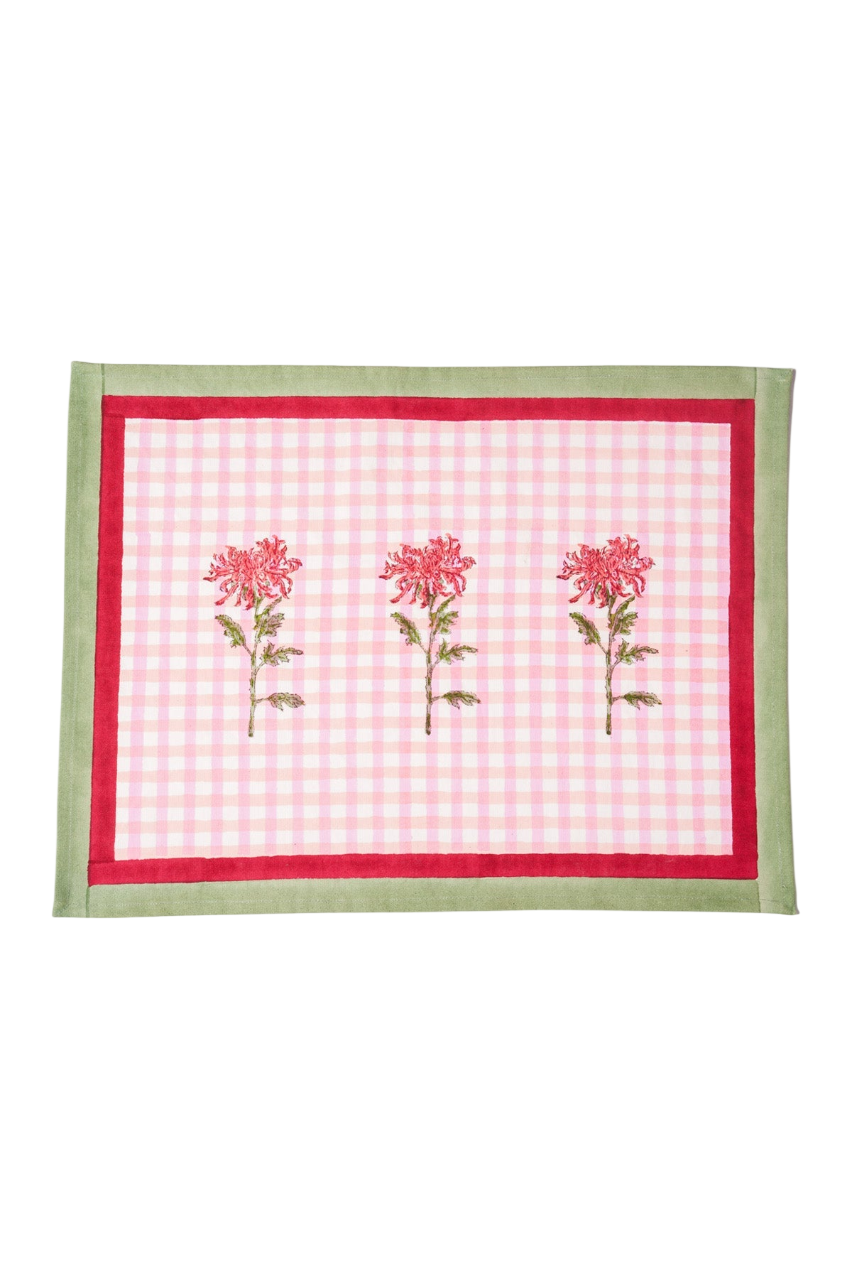 Dahlia Gingham Blockprint Placemat