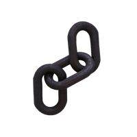 Charcoal Wood Chain, Large Link